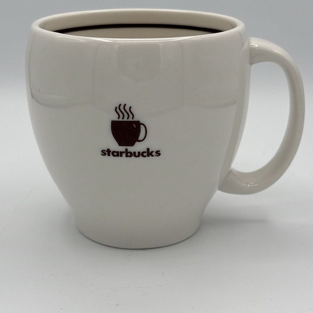 Starbucks 2004 Abby Coffee Mug 12oz Steaming Cup Logo Diner Style Mug